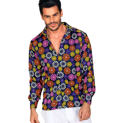 e-carnavalskleding-SYK Groovy shirt bloem jaren 70