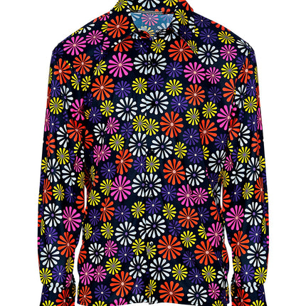 e-carnavalskleding-SYK Groovy shirt bloem jaren 70
