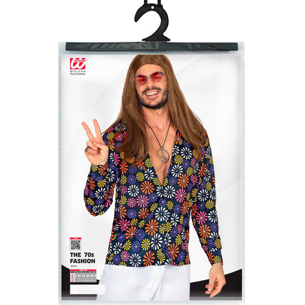 e-carnavalskleding-SYK Groovy shirt bloem jaren 70
