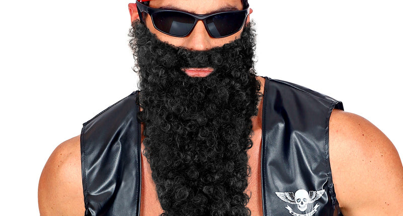 e-carnavalskleding-SYK grote baard met snor zwart