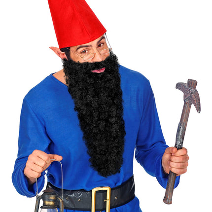 e-carnavalskleding-SYK grote baard met snor zwart