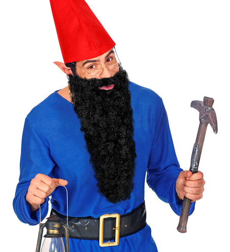 e-carnavalskleding-SYK grote baard met snor zwart