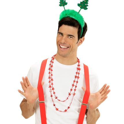 e-carnavalskleding-SYK Haarband kerstbomen met pluche