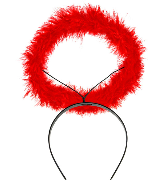 e-carnavalskleding-SYK Haarband met aureool rood Angelica