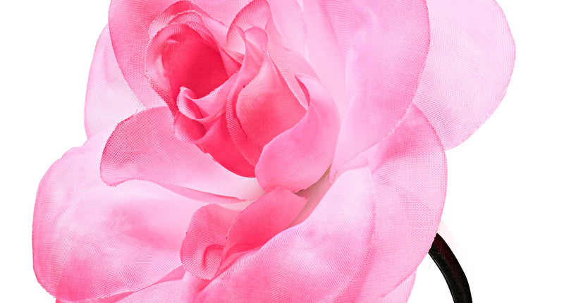 e-carnavalskleding-SYK Haarbloem roze met elastiek