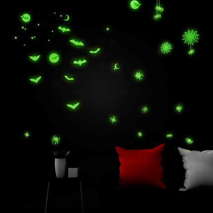 e-carnavalskleding-SYK Halloween decoratie stickers Glow in the dark