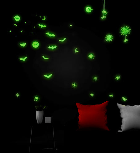 e-carnavalskleding-SYK Halloween decoratie stickers Glow in the dark