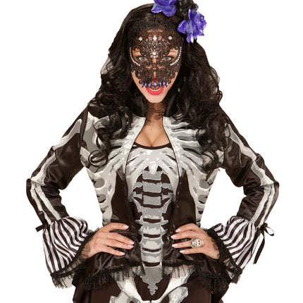 e-carnavalskleding-SYK Halloween haarbandje met zwart paarse rozen
