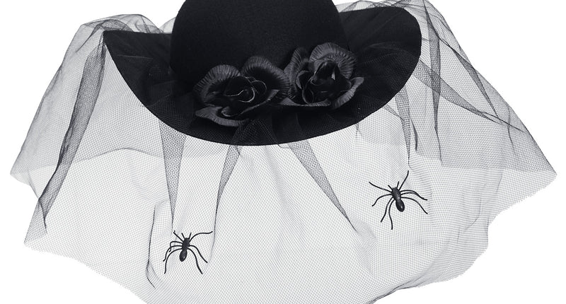 e-carnavalskleding-SYK Halloween hoed zwarte weduwe