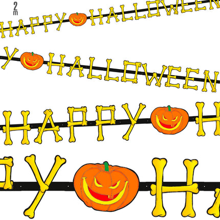 e-carnavalskleding-SYK Halloween slinger Happy Halloween
