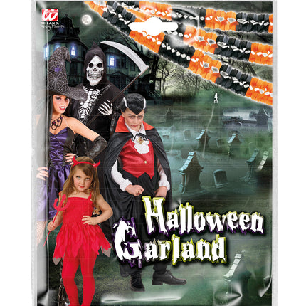 e-carnavalskleding-SYK Halloween slinger oranje zwart