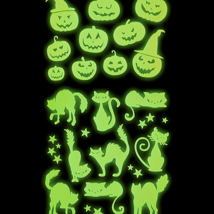 e-carnavalskleding-SYK Halloween stickers glow in the dark