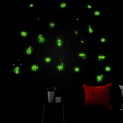 e-carnavalskleding-SYK Halloween stickers glow in the dark