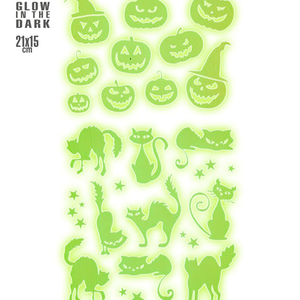e-carnavalskleding-SYK Halloween stickers glow in the dark