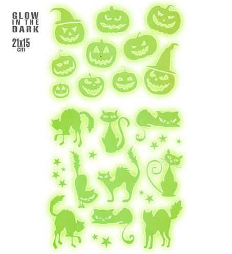 e-carnavalskleding-SYK Halloween stickers glow in the dark