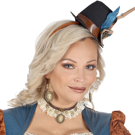 e-carnavalskleding-SYK Halsketting en oorbellen Steampunk