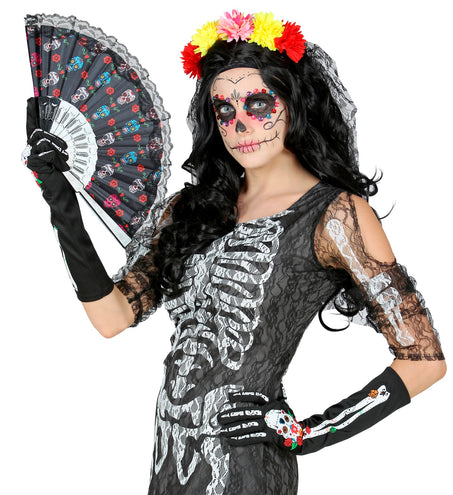 e-carnavalskleding-SYK Handschoenen Day of dead