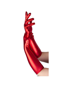 e-carnavalskleding-SYK Handschoenen lang dames - metallic rood