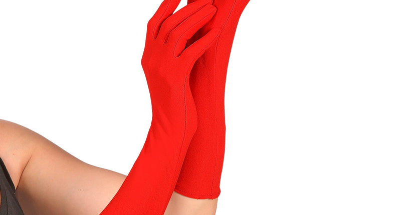 e-carnavalskleding-SYK handschoenen lycra 37cm rood