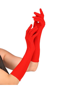 e-carnavalskleding-SYK handschoenen lycra 37cm rood