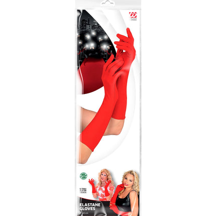 e-carnavalskleding-SYK handschoenen lycra 37cm rood