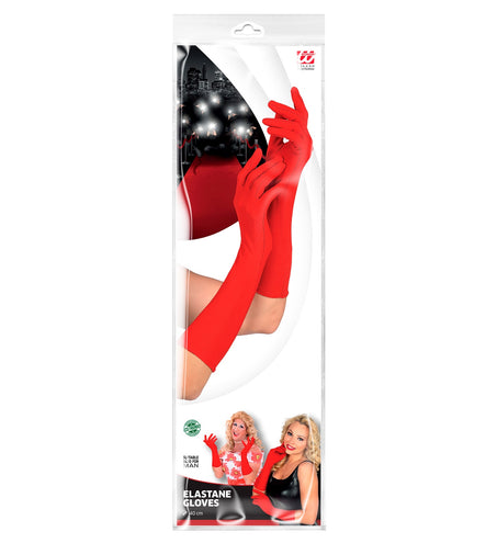 e-carnavalskleding-SYK handschoenen lycra 37cm rood