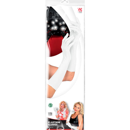 e-carnavalskleding-SYK handschoenen lycra 37cm wit