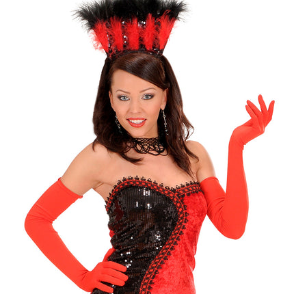 e-carnavalskleding-SYK handschoenen lycra rood