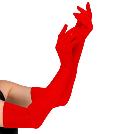 e-carnavalskleding-SYK handschoenen lycra rood