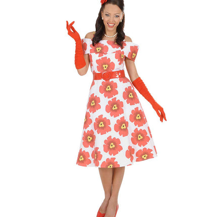 e-carnavalskleding-SYK handschoenen plisse lycra rood