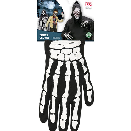 e-carnavalskleding-SYK Handschoenen skelet kind