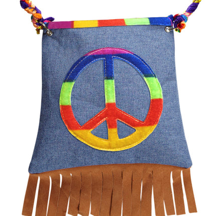 e-carnavalskleding-SYK Handtas hippie peaceteken