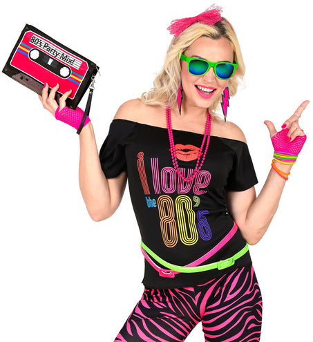 e-carnavalskleding-SYK Handtas jaren 80 cassette