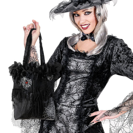 e-carnavalskleding-SYK Handtasje gothic heks spinnen