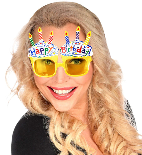 e-carnavalskleding-SYK Happy Birthday bril met taart