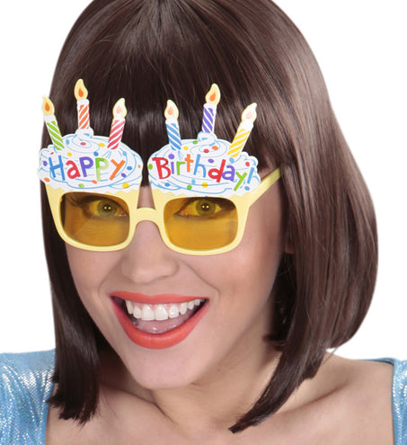 e-carnavalskleding-SYK Happy Birthday bril met taart