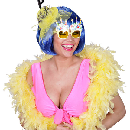 e-carnavalskleding-SYK Happy Birthday bril met taart