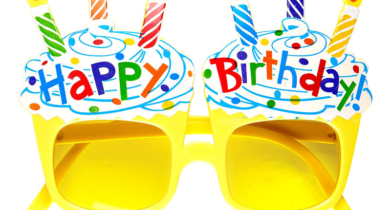 e-carnavalskleding-SYK Happy Birthday bril met taart