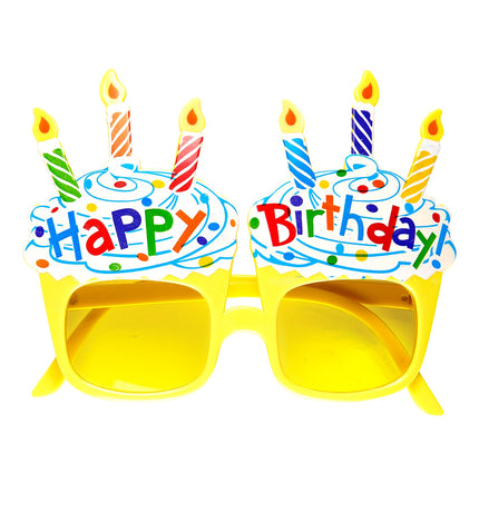 e-carnavalskleding-SYK Happy Birthday bril met taart