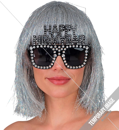 e-carnavalskleding-SYK Happy New Year bril zilver