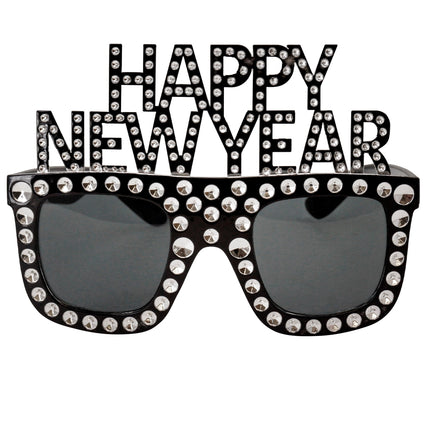 e-carnavalskleding-SYK Happy New Year bril zilver