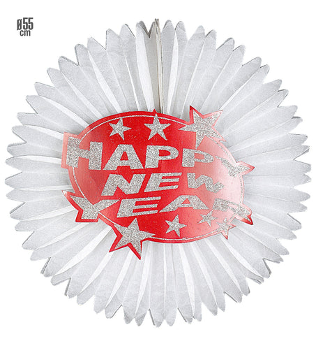 e-carnavalskleding-SYK Happy new year decoratie rood