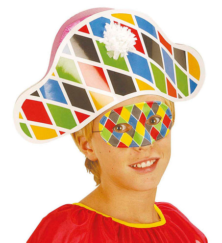 e-carnavalskleding-SYK Harlekijn masker kinderen