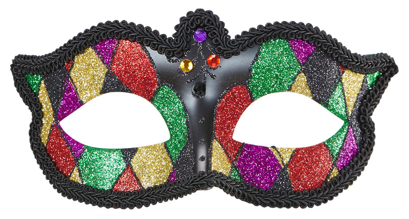 e-carnavalskleding-SYK Harlekijn oogmaskers met glitters