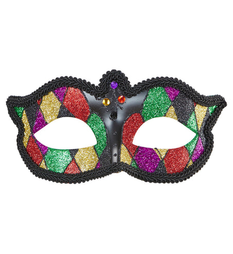 e-carnavalskleding-SYK Harlekijn oogmaskers met glitters