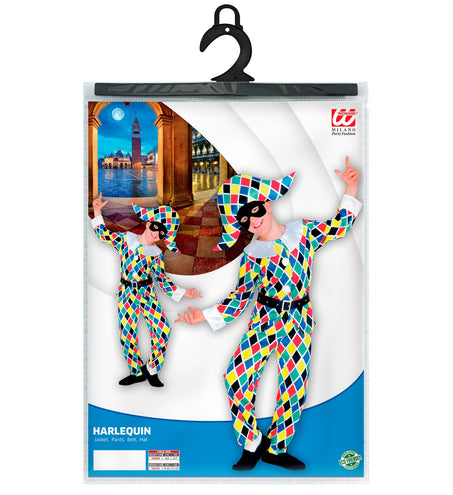 e-carnavalskleding-SYK Harlekijn pak Lars kind