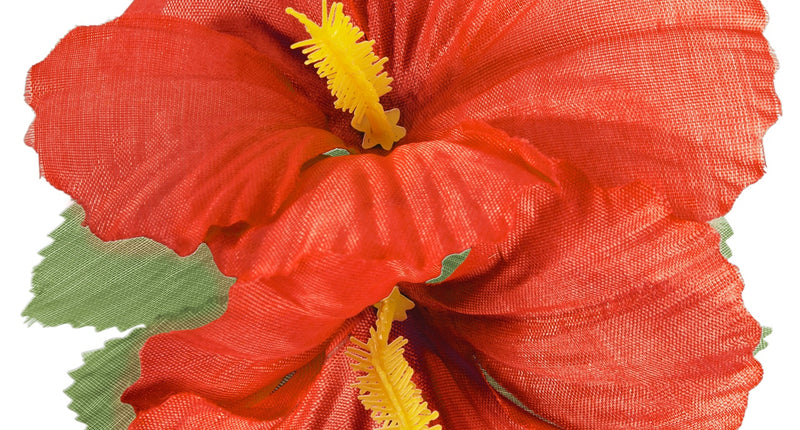 e-carnavalskleding-SYK Hawaii bloem haarclip rood