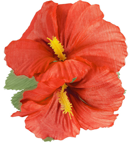 e-carnavalskleding-SYK Hawaii bloem haarclip rood