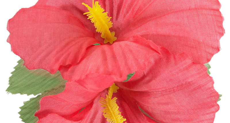 e-carnavalskleding-SYK Hawaii bloem haarclip roze