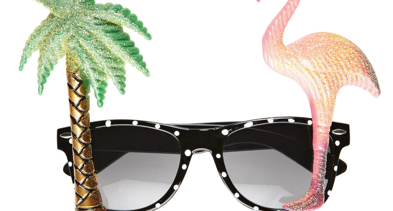 e-carnavalskleding-SYK Hawaii bril tropische flamingo